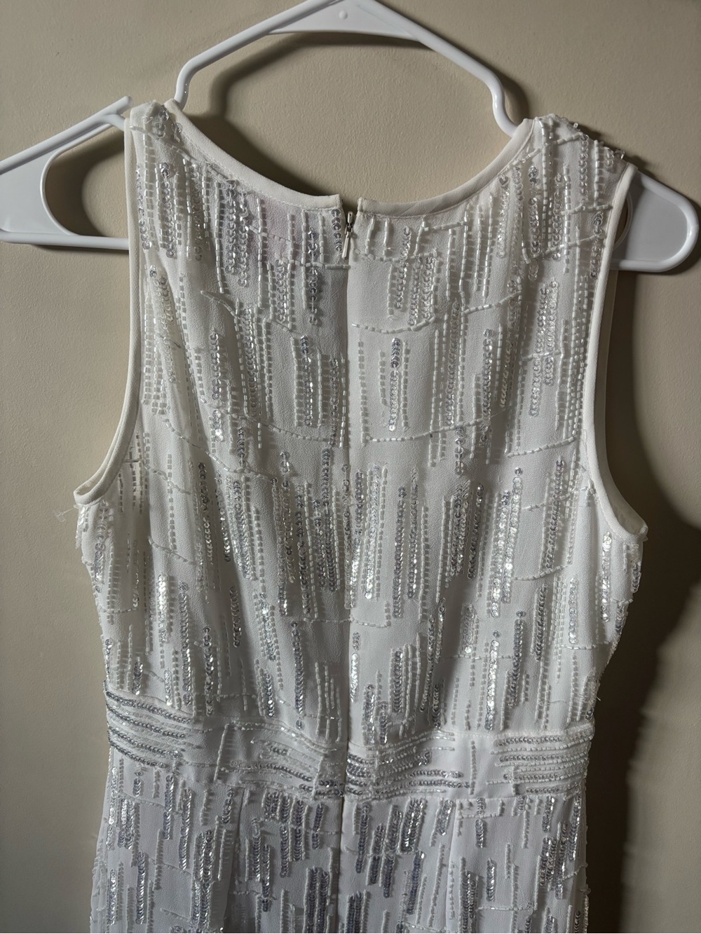 Mac Duggal Ivory Beaded Sleeveless Maxi Dress - Picture 8 of 9